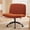 A-Orange, variant on Ultifit Armless Criss Cross Office Chair, Premium Fabric Wide Padded Seat Vanity Chair with Dual-Layer Cushion & Smooth-Rolling Wheels, Beige