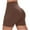 Brown, variant on Fiaer Biker Shorts for Women with Pockets High Waisted Workout Tummy Control Gym Running Yoga Shorts Navy XL