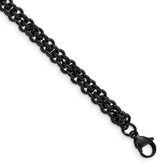 Chisel Stainless Steel Polished Black Ip-plated 9in Bracelet