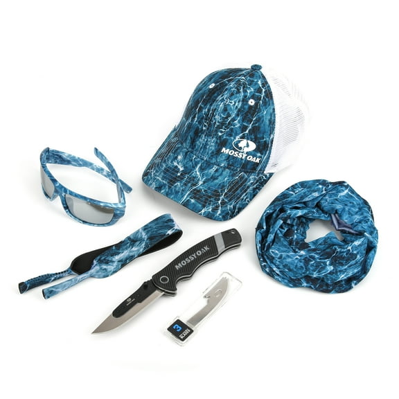 Mossy Oak 8-piece Fishing Anglers Combo with Hat, Model FS739