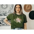 thumbnail image 2 of Cottagaecore Soft Watercolor Floral T-Shirt, 2 of 7