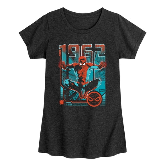 Spider-Man - 1962 Digital - Youth Girls Fitted Short Sleeve T-Shirt