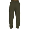 thumbnail image 5 of Capreze Ladies Two Piece Outfit Solid Color Tracksuit Set V Neck Jogger Sets Loose Fit Sweatshirt And Sweatpant Long Sleeve Sweatsuits Army Green XL, 5 of 5