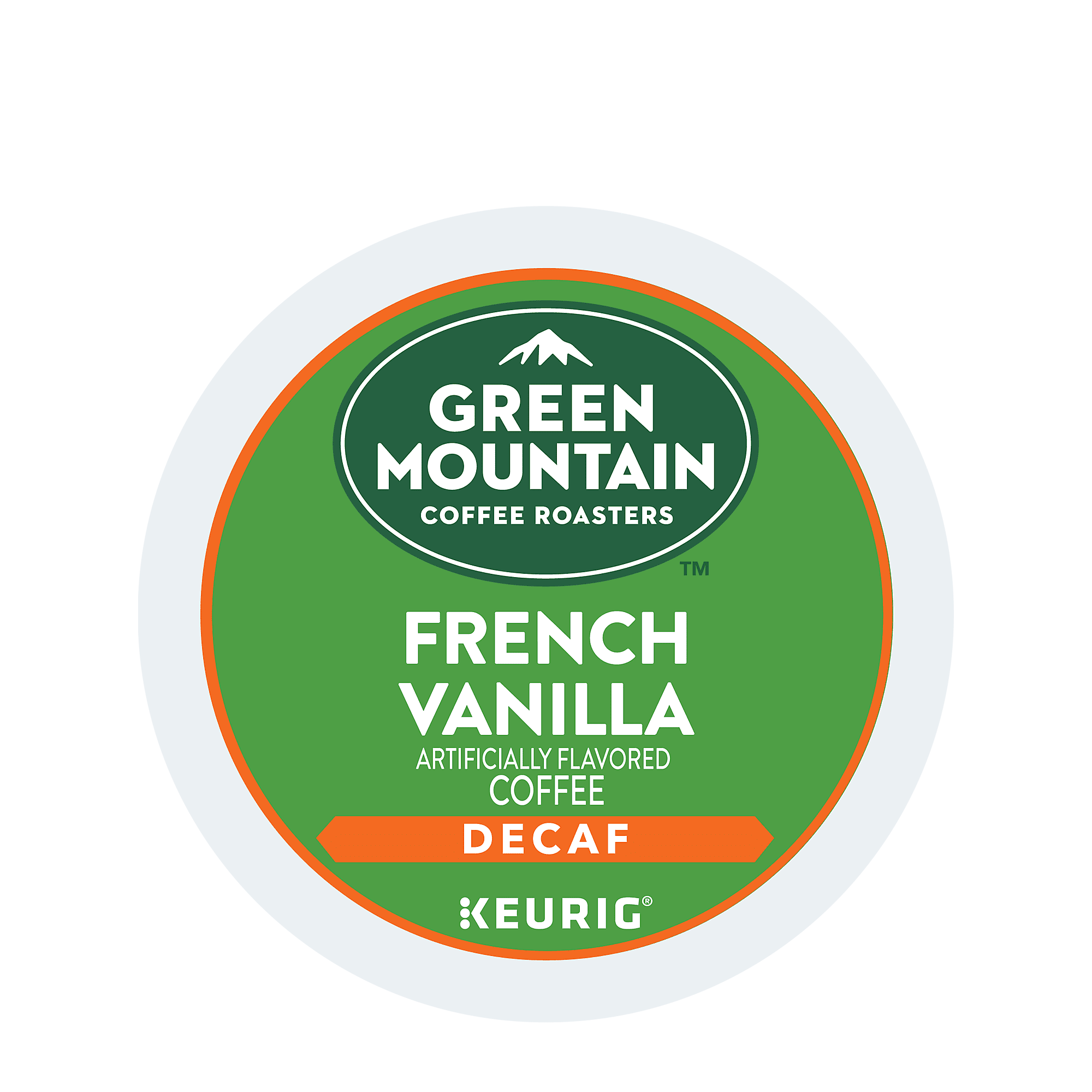 Green Mountain Coffee Roasters French Vanilla Decaf, Single-Serve Keurig K-Cup Pods, Flavored Light Roast Coffee, 72 Count