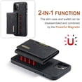 thumbnail image 2 of 2 in 1 Detachable Back Cover Compatible with iPhone 14 Case 2022, iPhone 14 Wallet Case with Card Holder Leather Pocket Slim Phone Cases 6.1'', 2 of 10