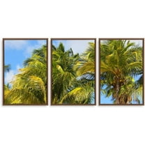 IDEA4WALL 3 Piece Canvas Wall Art Tropical Palm Trees Canvas Prints Framed Wall Art Decor