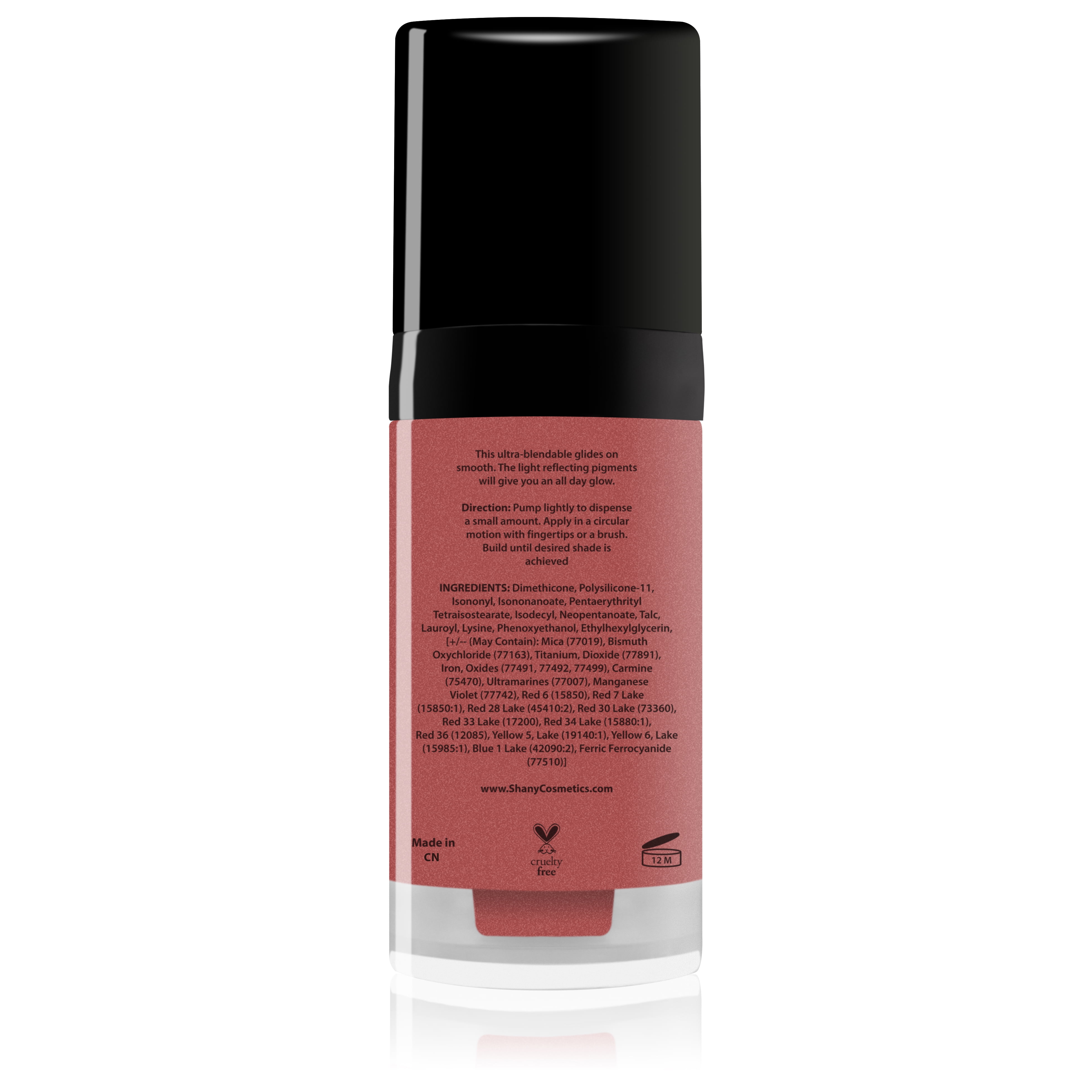 SHANY Paraben Free HD Liquid Cream Blush - Creamy & Blendable Color - ON DUTY