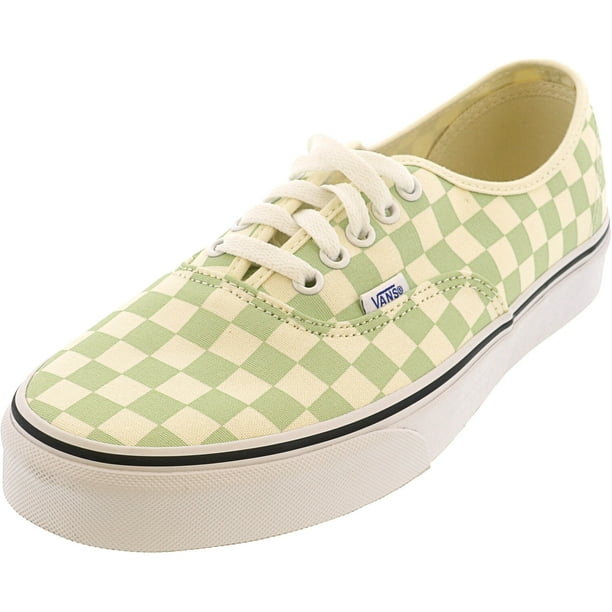 cream and black checkered vans