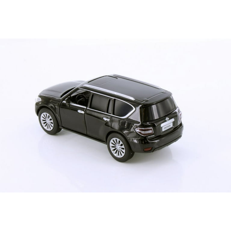 Tayumo Nissan Patrol Y62, Black Diecast Model Toy Car - 1/36 Scale