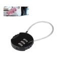 thumbnail image 3 of 3-Dial Combination Lock, Zinc Alloy Password Security Coded Code Padlock with Compact Mini Size for Travel Carry, Easy to Operate, Short Time to Unlock. Great for Lockers,, 3 of 7
