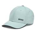thumbnail image 1 of Gorra de sarga de algodón con logotipo atrevido de Boss, color verde iceberg, 1 of 3