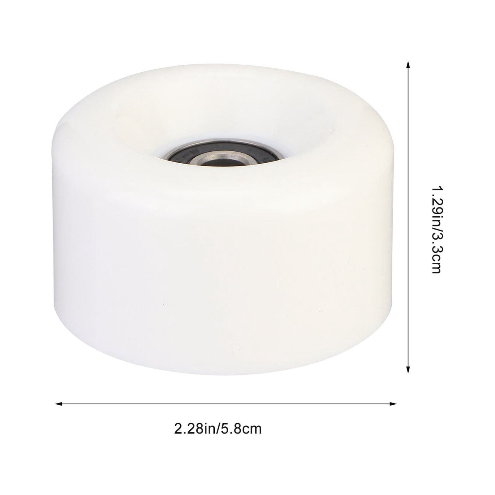 Worgeous Durable PU White Roller Skate Wheels for Outdoor Use with Bearings 4 Pieces