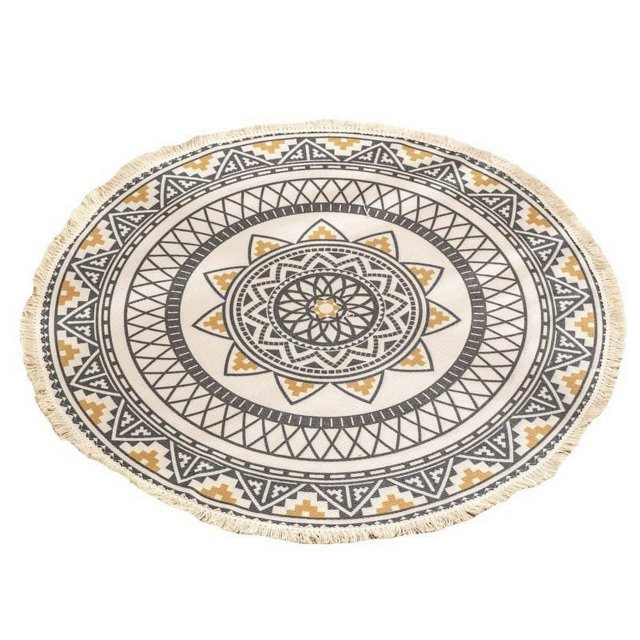 V Cotton Carpet National Wind Home Living Room Coffee Table Rug Printed Floor Mats Bedroom Study Carpets