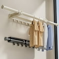 thumbnail image 5 of Wall-Mounted Retractable Laundry Drying Rack - Heavy-Duty Clothesline Hanger for Indoor (Room, Door, Towel Closet) & Outdoor (Balcony) Garment Drying, 5 of 7