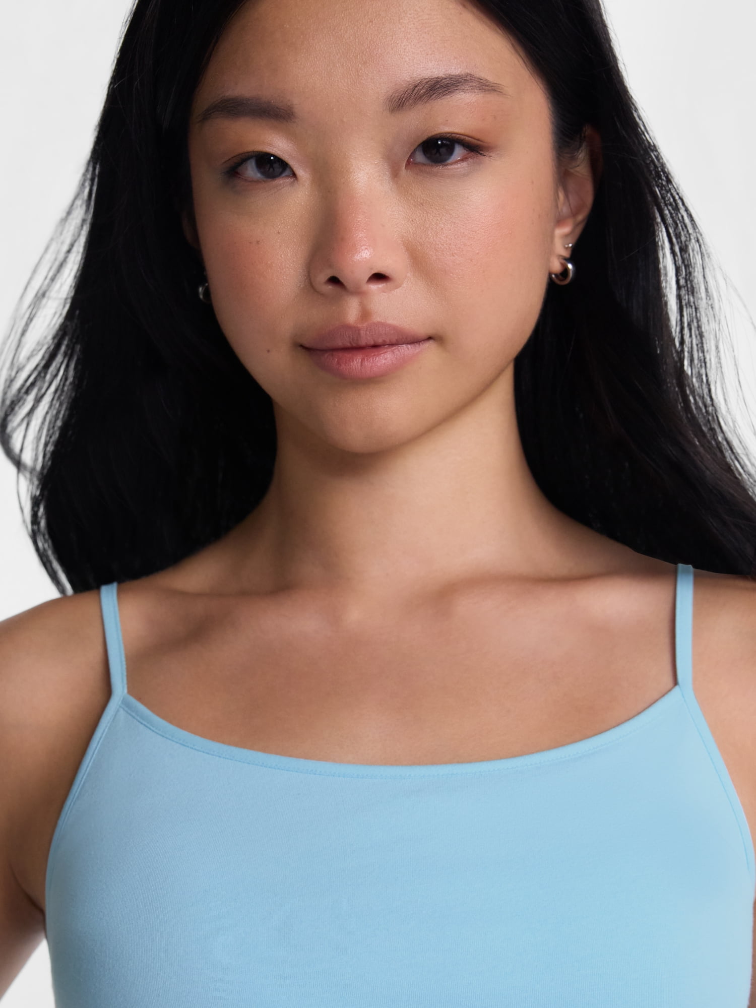 No Boundaries Cropped Cami Top with Shelf Bra, Women's XXS-XXL