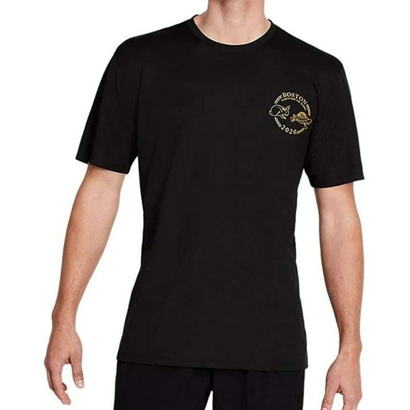 ASICS Mens Boston Tortoise or Hare 2020 Graphic T-Shirt, Black, Large