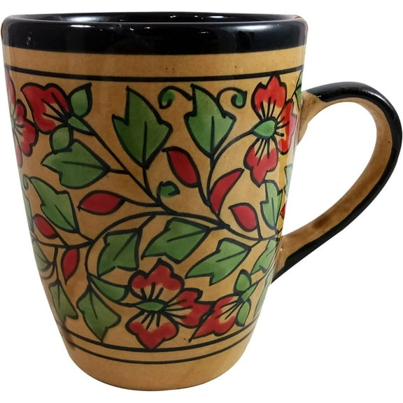 India Meets India Handicraft Ceramic Mug Tea Mug Ceramic Coffee Mug 250 ml, Best Gifting, Made By Awarded Indian Artisan