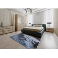 thumbnail image 4 of Ahgly Company Indoor Rectangle Mid-Century Modern Jeans Blue Oriental Area Rugs, 8' x 10', 4 of 6