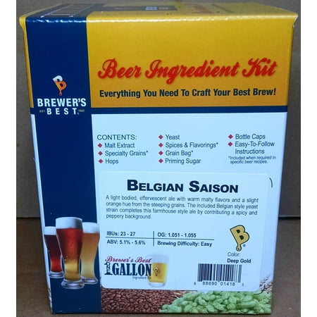 Brewer's Best One Gallon Home Brew Beer Ingredient Kit (Belgian (Best Home Brew Kit 2019)