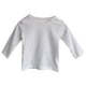 thumbnail image 1 of Laklulu Camiseta de Manga Larga para niños Camiseta de algodón con Cuello Redondo para niños Camisa de Fondo sólido （Blanco）,80cm, 1 of 5