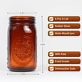 thumbnail image 2 of Amber Glass Mason Jars, 32oz Wide Mouth Jars 6 Pcs, Air Tight, Leak Resistant, Large Canning Jars, Quart Mason Jars for Canning, Storing Food, Spices, Meal Prep and Overnight Oats, 2 of 8