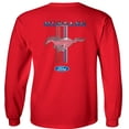 thumbnail image 5 of Fair Game Mustang Pony Stripe Ford Long Sleeve Shirt-Red-Large, 5 of 6