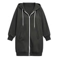 thumbnail image 6 of Maplenight Women's Plus Size Zip Up Hoodie Long Sleeve Full Zip Hooded Sweatshirts with Pockets Casual Loose Fall Jackets, 6 of 6