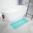 thumbnail image 7 of Non-Slip Extra Long Bath Mat 39x16 Inch - Strong Suction Cups & Drain Holes, Machine Washable (Clear Grey), 7 of 7