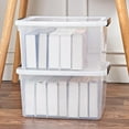thumbnail image 6 of 19 Quart Plastic Storage Bins with Lids, 6-Pack Stackable Clear Storage Organizing Box with Handle, 6 of 6