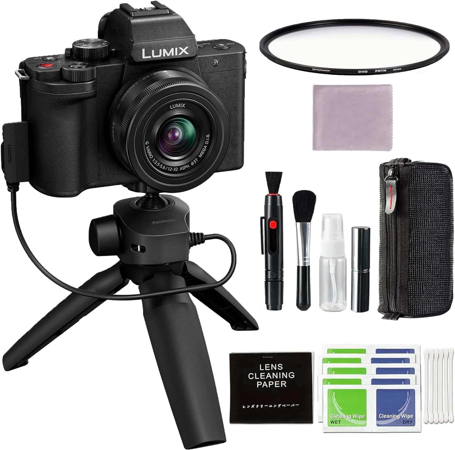Panasonic LUMIX G100 4K Mirrorless Camera, 12-32mm Lens, DC-G100KK 