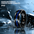 thumbnail image 4 of Wrongduck Titanium Steel Fitness Tracking Ring with Nebula Pattern for Women Men Wireless Charging Activity Ring for iOS Android, 4 of 8