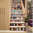 thumbnail image 2 of NAMZI 13pcs 7.08" H x 39.37" W Creative Decorative 3D Bookshelf Self-Adhesive Stair Riser Decal - Stair Stickers Decals Wallpaper for Walls Kitchen Bathroom Stair Decals Home Decorations, 2 of 5