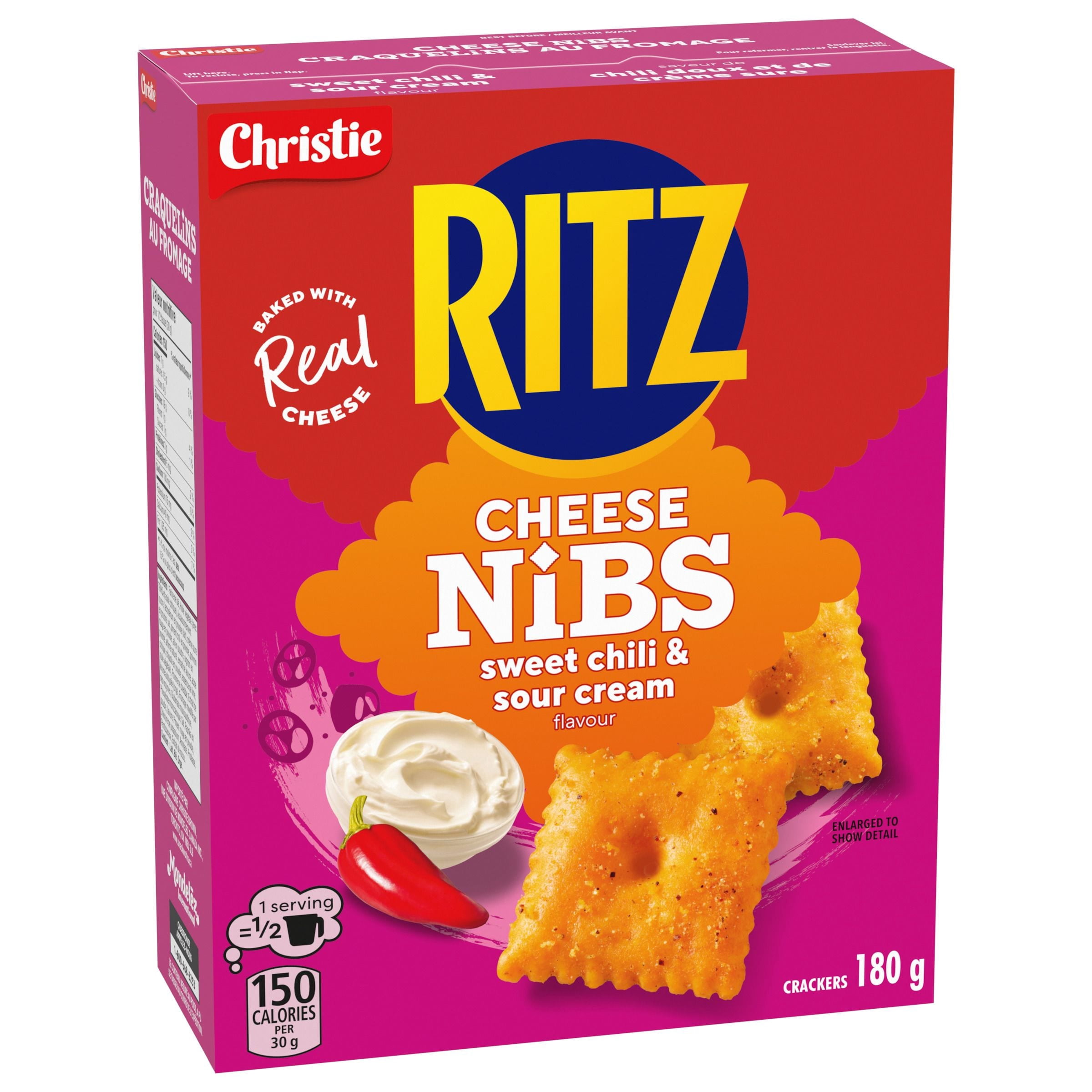 CHRISTIE RITZ CHEESE NIBS SWEET CHILI & SOUR CREAM