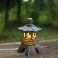 thumbnail image 6 of Fufafayo under $5 Solar Pagoda Lantern Garden Statue,Indoor Outdoor Zen Asian Decor for Landscape Balcony,Garden,Patio,Porch Yard Art Ornament,Polyresin, Stone Finish, 6 of 6