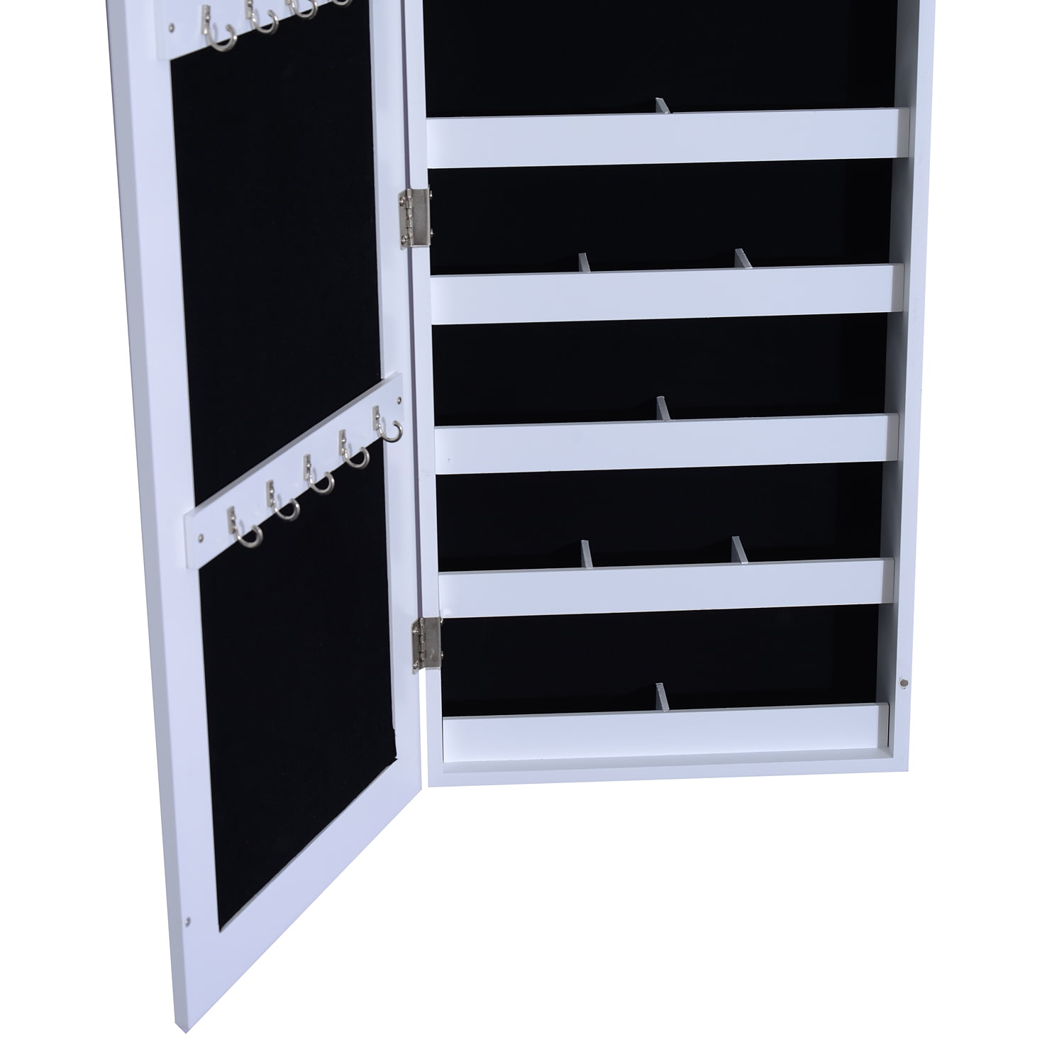 Armoire de rangement en miroir pour armoire à bijoux avec penderie