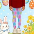 thumbnail image 3 of Tiijoy Girls Easter Leggings Eggs Print Stretchy Casual Tights for Kids, Sizes 3-14, 3 of 4