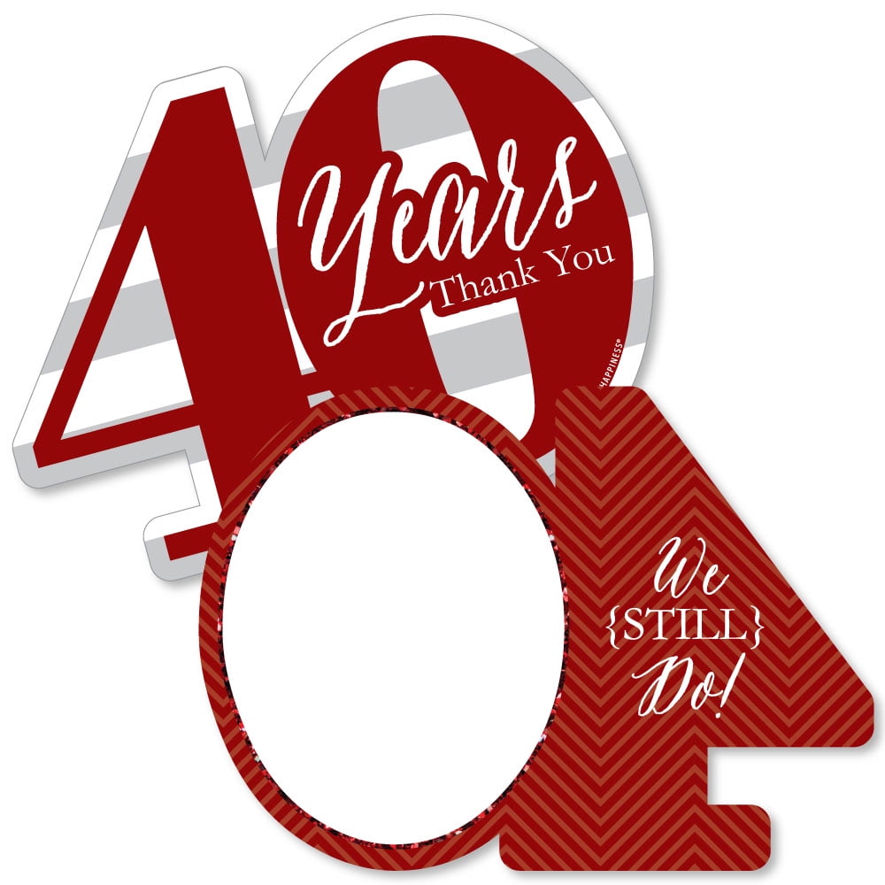 Big Dot of Happiness We Still Do 40th Wedding Anniversary Shaped