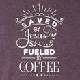 thumbnail image 5 of Wild Bobby Saved By Jesus Fueled By Coffee Inspirational/Christian Women Tri-Blend Racerback Tank Top, Vintage Purple, Large, 5 of 5