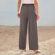 thumbnail image 3 of WILLBEST Pantalones Casuales Cómodos para Mujer: Estilo Harén Holgado de Lino con Cintura Elástica y Bolsillos para Uso Diario. Extra Grande, 3 of 3