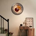 thumbnail image 4 of Decoración de , , números árabes, sala de C marco negro Gloria Reloj de pared, 4 of 9