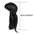 thumbnail image 3 of Kalauyu Mens Hip-hop Headwrap Satin Tie Back Durag Headwrap Hat with Smooth Fabric One Size Fits Most, 3 of 4