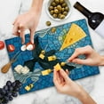 thumbnail image 4 of Black Crow Cutting Board, Stained Glass Style Illustration of Bird Flying in Sky with Sun and Clouds, Decorative Tempered Glass Cutting and Serving Board, in 3 Sizes, by Ambesonne, 4 of 5