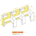 thumbnail image 5 of Modern Office Furniture 53-67H 3pack Inline Powered Cubicles, 5 of 5