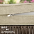 thumbnail image 3 of Ottowood Outdoor Bench Cushion 42" x 16", Beige - Water & Fade Resistant Patio Furniture Cushions, Non-Slip Bench Seat Pad with Linen Textured Removable Cover for Garden Porch Sofa Settee, 3 of 7