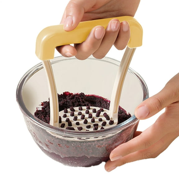 AOKAILA Mash Potatoes Masher Hand Potato Masher 5.12inch Non-slip Handle Handheld Press No Scratch Utensils Ricer Chopper Gadgets For Cooking Baking Avocado Vegetable Preparation generous