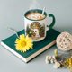 thumbnail image 4 of Taza de café de cerámica Hyturtle de 11 oz con cuchara, Ghost Book Lover, 4 of 7