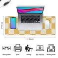 thumbnail image 5 of Pastel Checkered Mouse Pad, Cute Boho Mousepad for Home Office, Anti-Slip Rubber Mice pad for Computer & Laptop, 31.5x11.8inches, Pattern Aesthetic, 5 of 7
