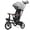 Grey, variant on KORIMEFA 7-in-1 Toddler Tricycle, Foldable Trike with Push Handle, 360° Rotatable Seat, Safety Harness, Adjustable Canopy, Cup Holder & Storage Basket for 10 Months-5 Years, Grey