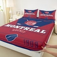 thumbnail image 3 of jejeloiu Montreal Queen Sheet Sets,Ball Game Lover Flat Sheet,Ice Hockey City Queen Fitted Sheet For Children,Super Cozy Room Decor,4pcs, 3 of 7