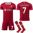 thumbnail image 1 of 2024-2025 Liverpool Home Kids Adult Football Shirt With Socks No.7 LUIS DIAZ, 1 of 2